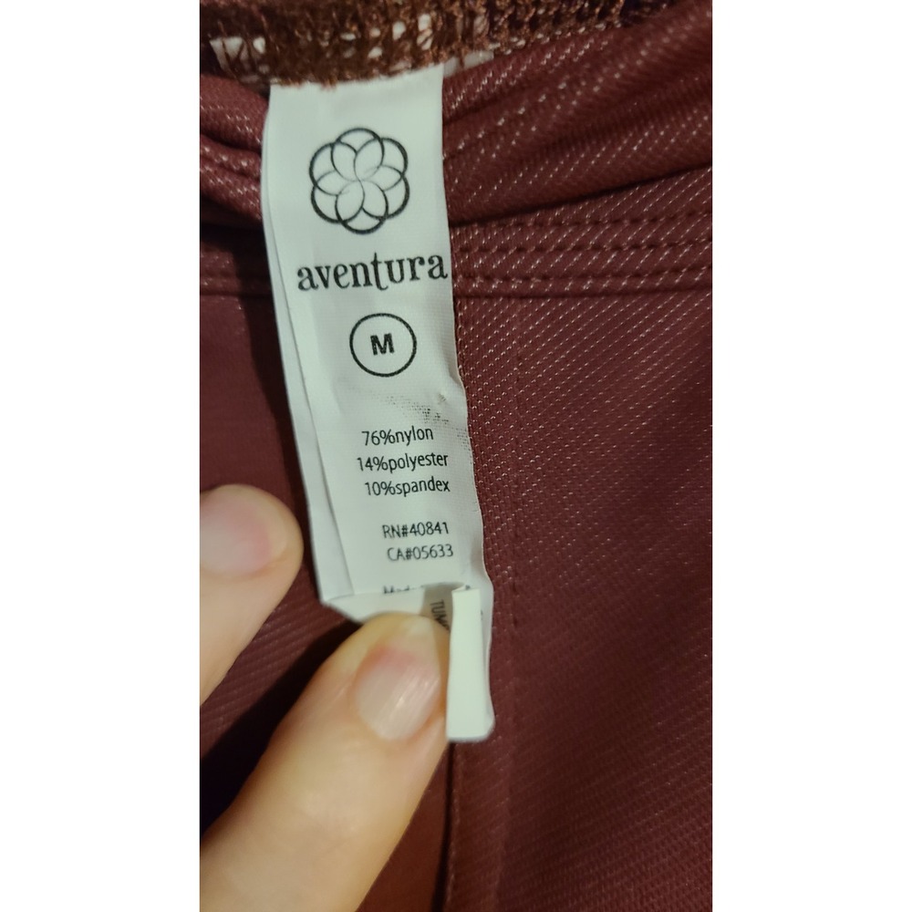 Aventura Leggings Size‎ Medium Burgundy - Picture 3 of 3